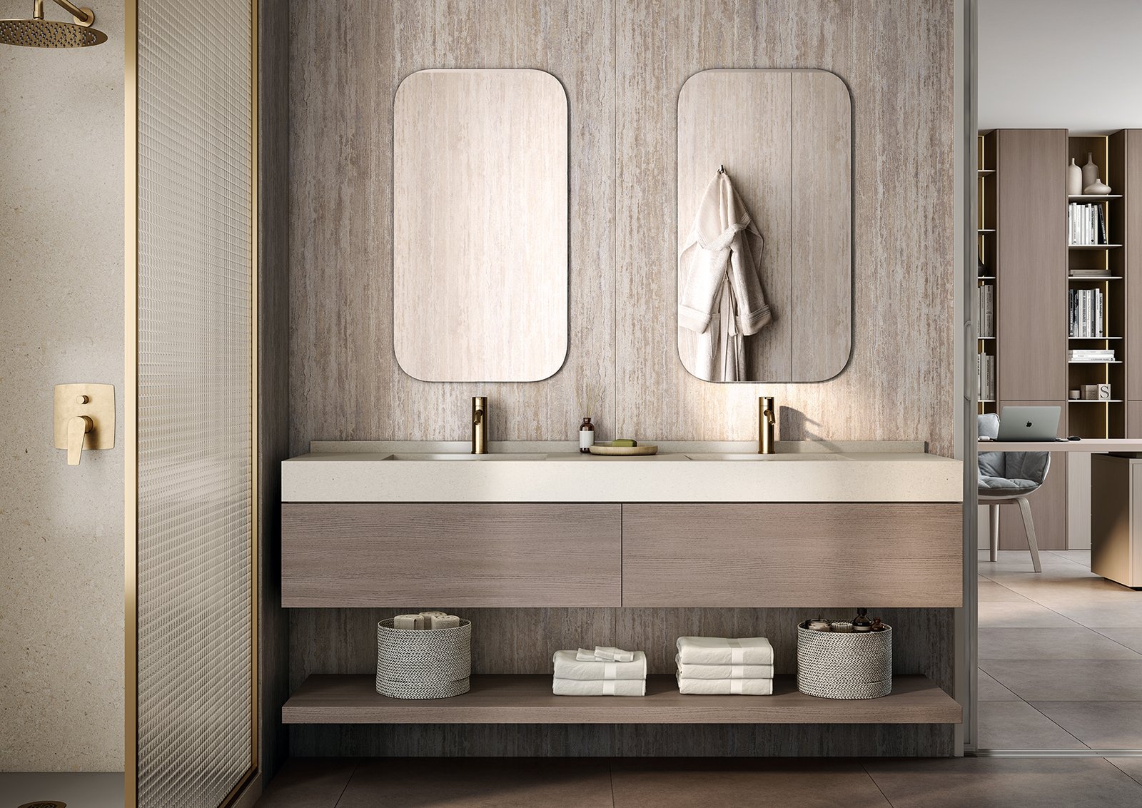 render de mueble de baño de calidad